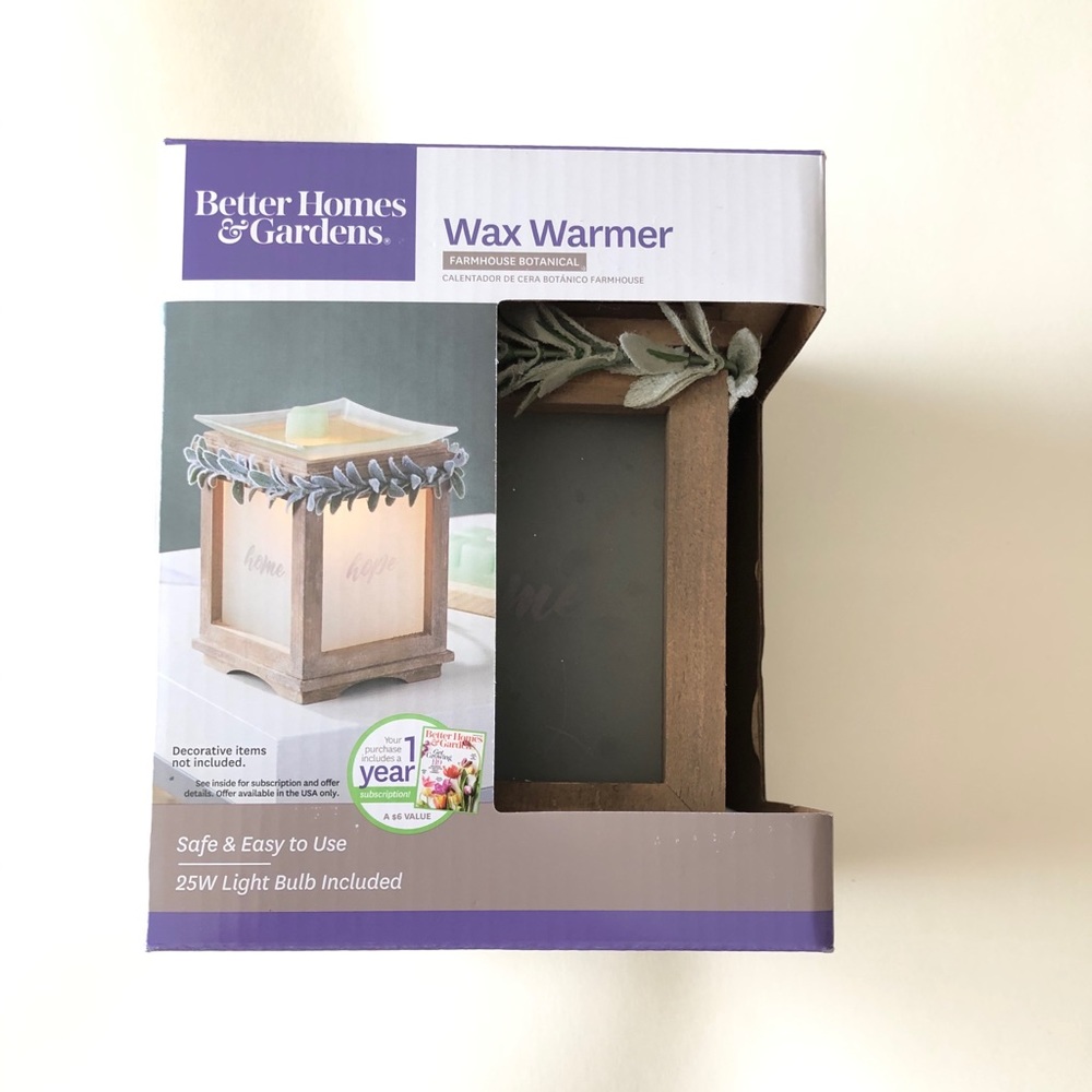 Wooden + Frosted Window Wax Warmer